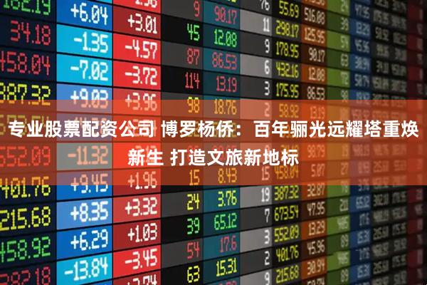 专业股票配资公司 博罗杨侨：百年骊光远耀塔重焕新生 打造文旅新地标