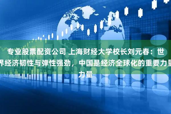 专业股票配资公司 上海财经大学校长刘元春：世界经济韧性与弹性强劲，中国是经济全球化的重要力量